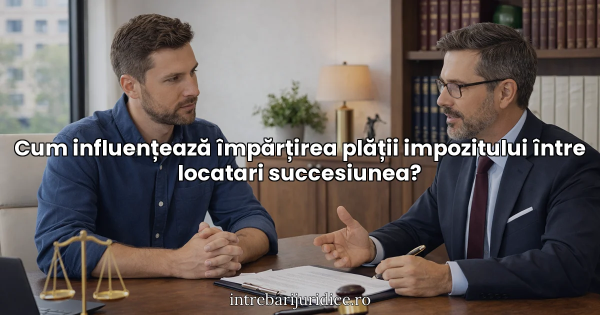 Cum influențează împărțirea plății impozitului între locatari succesiunea?