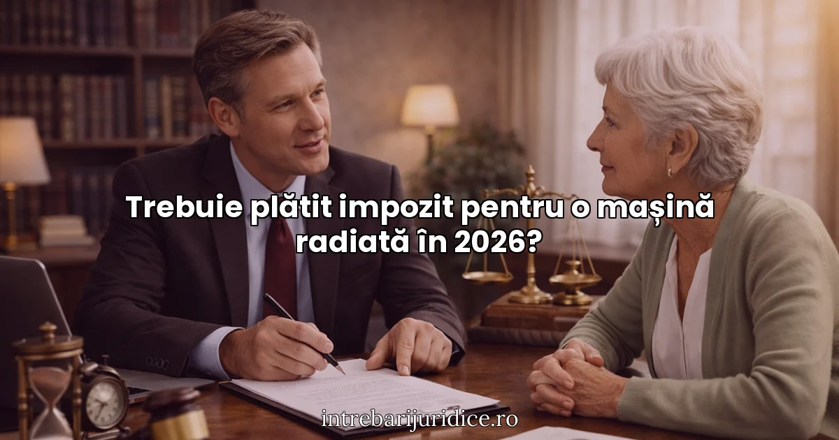 Trebuie plătit impozit pentru o mașină radiată în 2026?