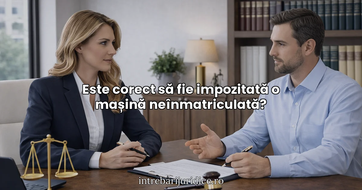 Este corect să fie impozitată o mașină neînmatriculată?