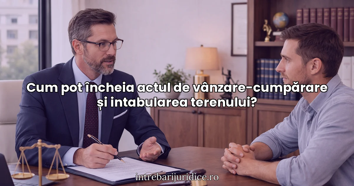 Cum pot încheia actul de vânzare-cumpărare și intabularea terenului?