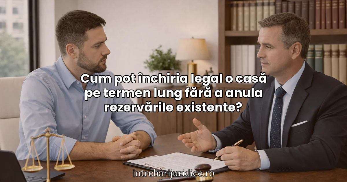 Cum pot închiria legal o casă pe termen lung fără a anula rezervările existente?