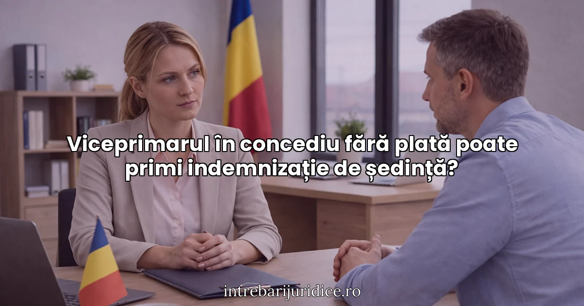 Viceprimarul în concediu fără plată poate primi indemnizație de ședință?