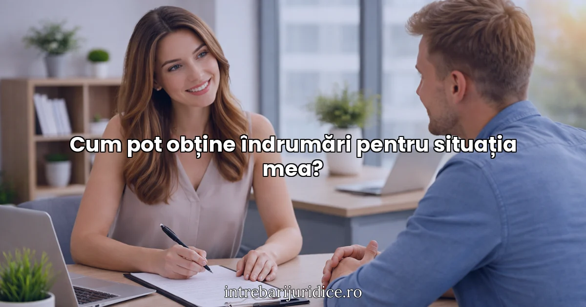 Cum pot obține îndrumări pentru situația mea?