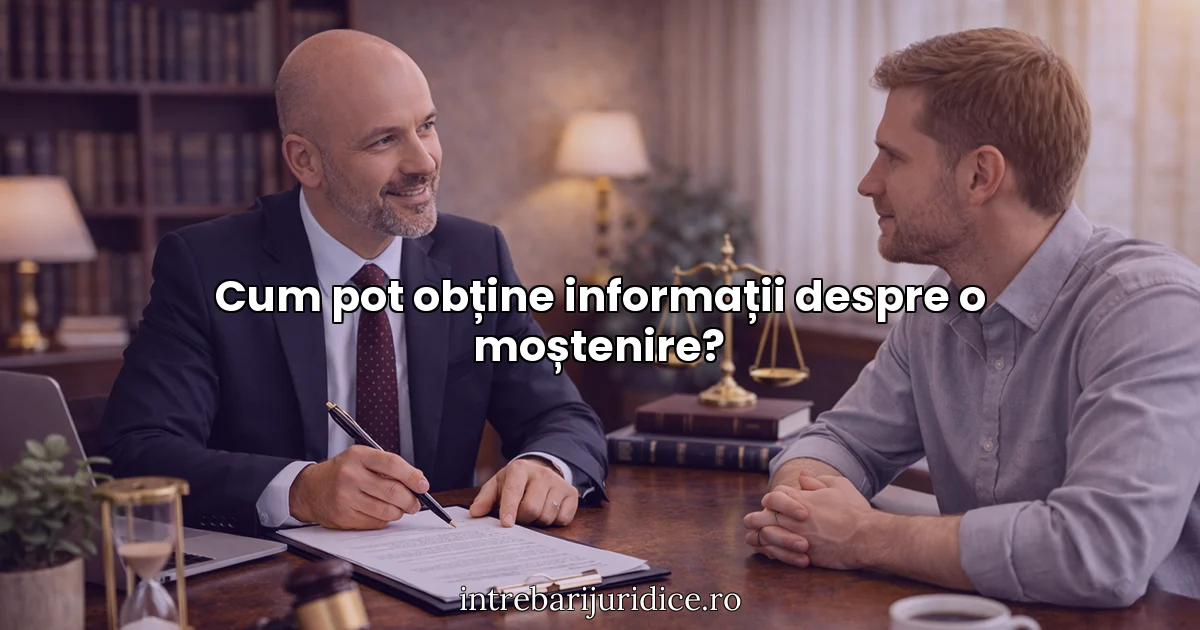 Cum pot obține informații despre o moștenire?