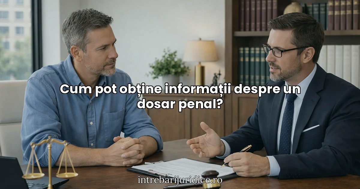 Cum pot obține informații despre un dosar penal?