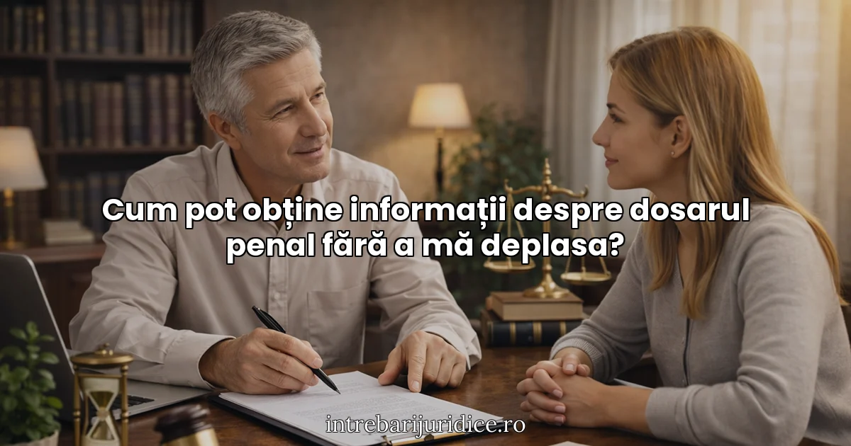 Cum pot obține informații despre dosarul penal fără a mă deplasa?