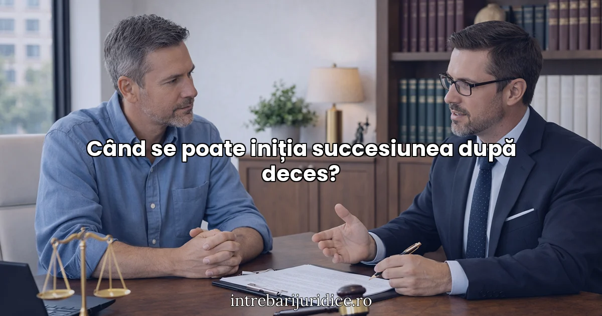 Când se poate iniția succesiunea după deces?