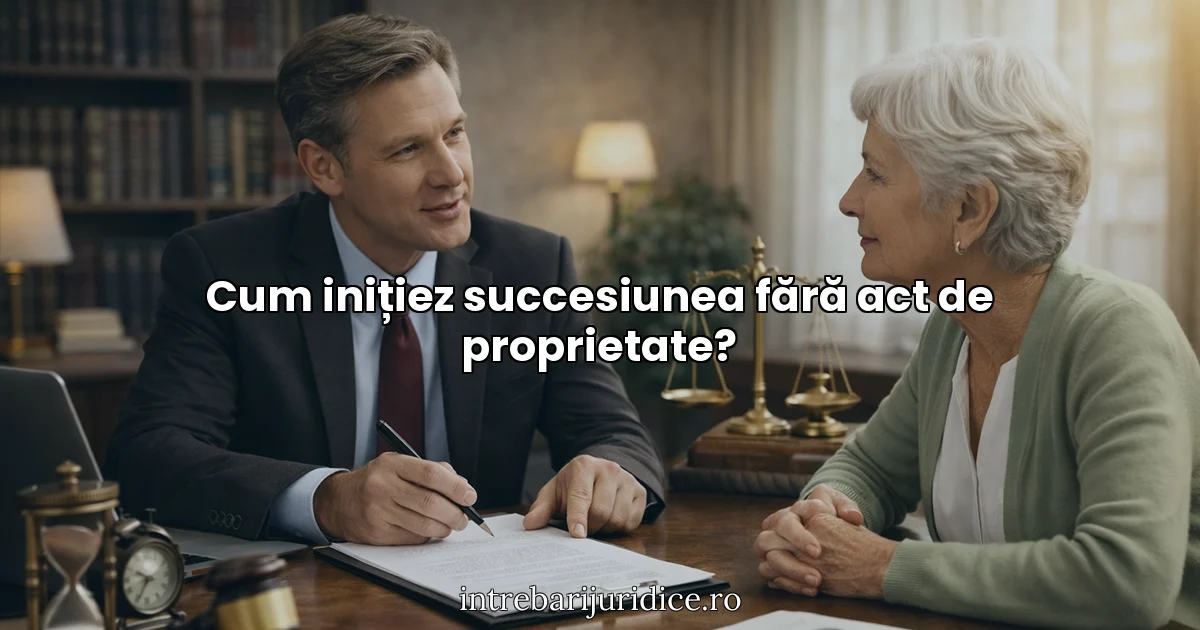 Cum inițiez succesiunea fără act de proprietate?