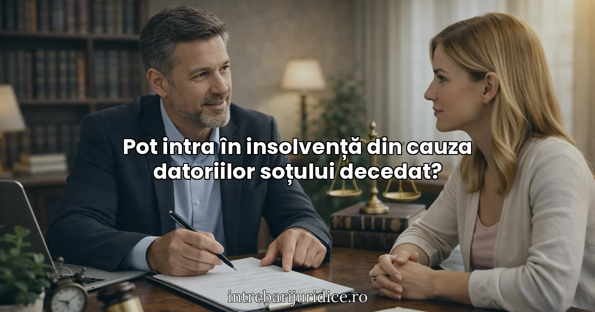 Pot intra în insolvență din cauza datoriilor soțului decedat?