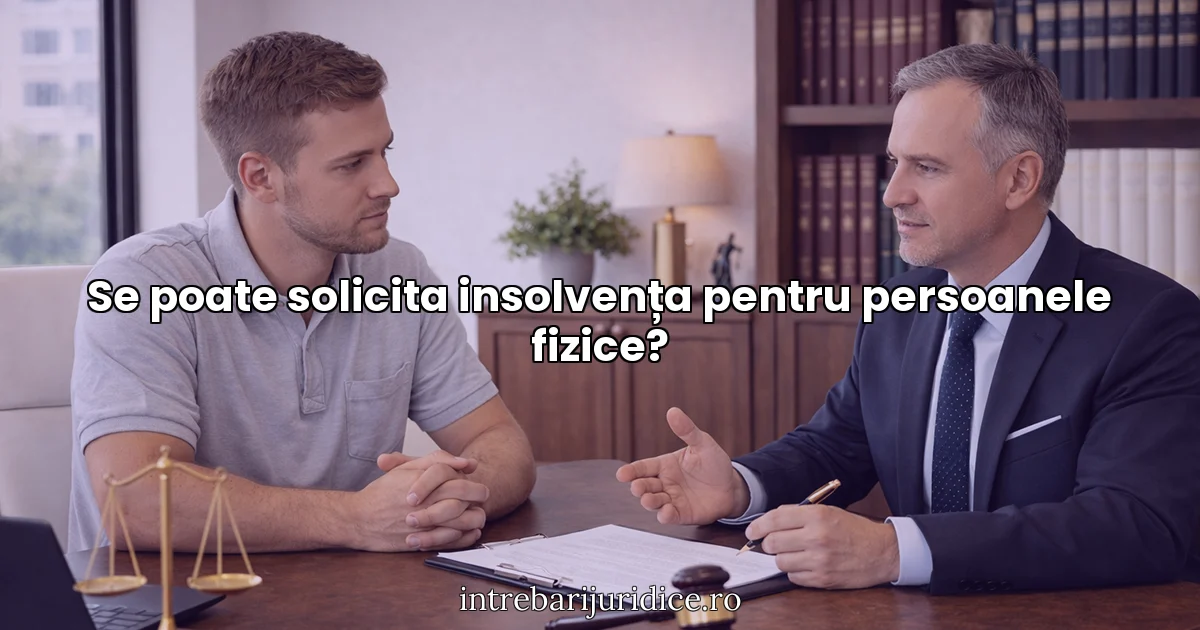 Se poate solicita insolvența pentru persoanele fizice?