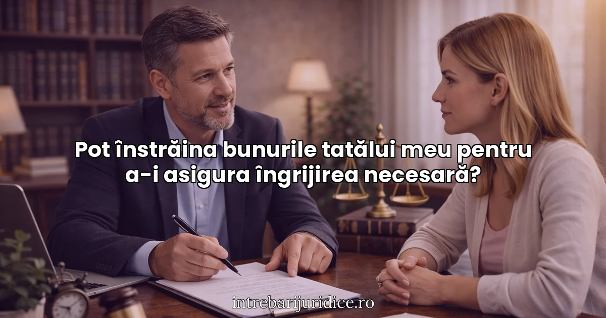 Pot înstrăina bunurile tatălui meu pentru a-i asigura îngrijirea necesară?