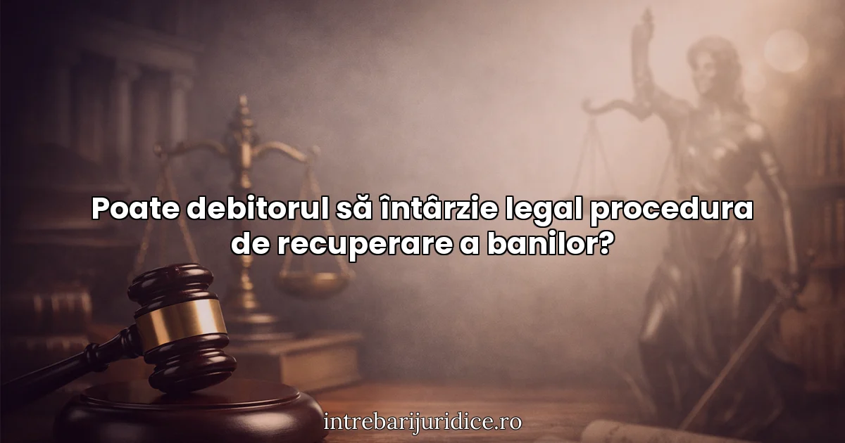 Poate debitorul să întârzie legal procedura de recuperare a banilor?