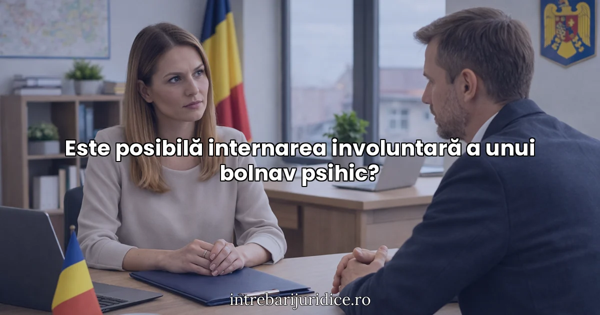 Este posibilă internarea involuntară a unui bolnav psihic?