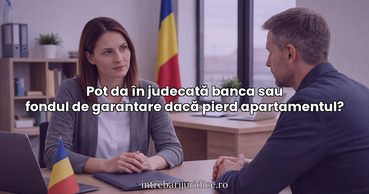 Pot da în judecată banca sau fondul de garantare dacă pierd apartamentul?
