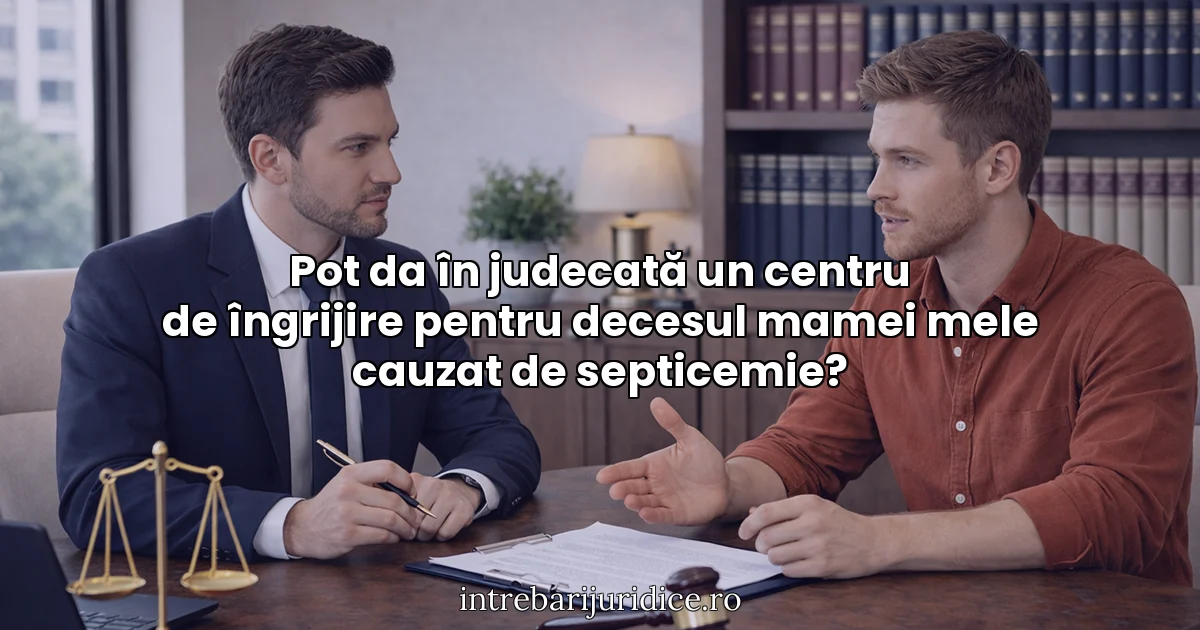 Pot da în judecată un centru de îngrijire pentru decesul mamei mele cauzat de septicemie?