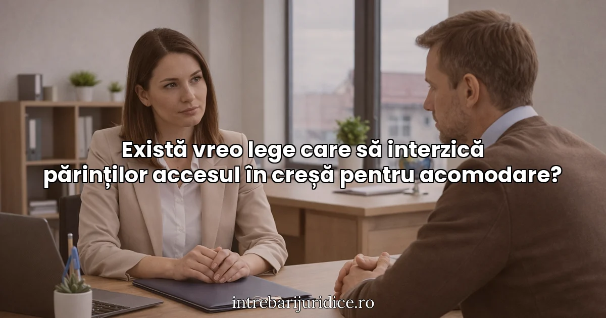 Există vreo lege care să interzică părinților accesul în creșă pentru acomodare?