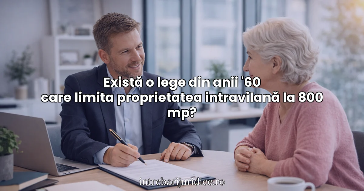 Există o lege din anii '60 care limita proprietatea intravilană la 800 mp?