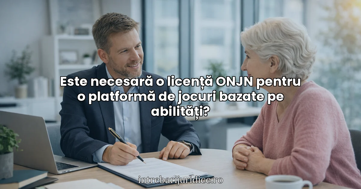 Este necesară o licență ONJN pentru o platformă de jocuri bazate pe abilități?