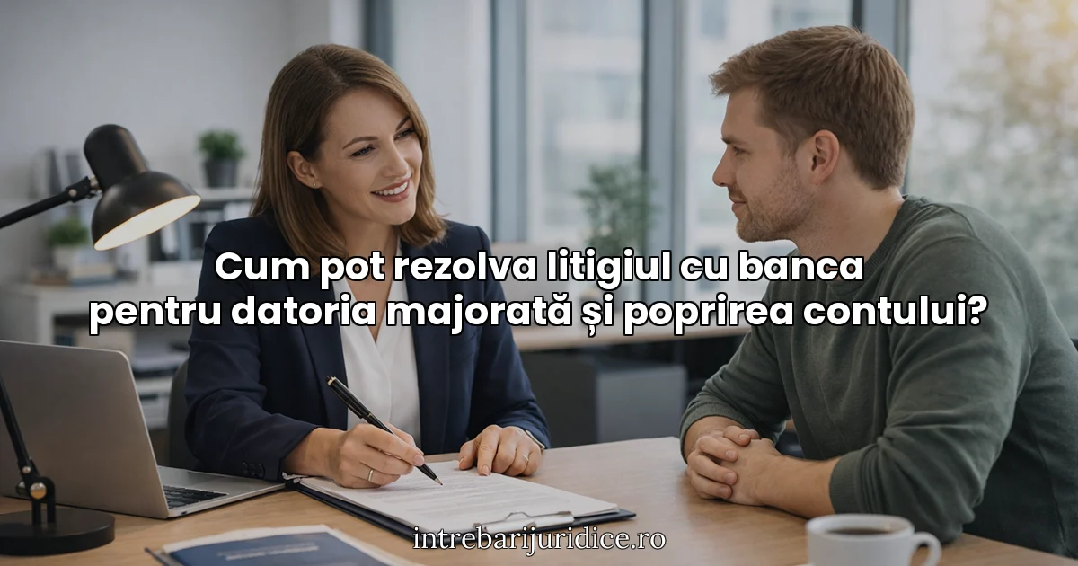 Cum pot rezolva litigiul cu banca pentru datoria majorată și poprirea contului?