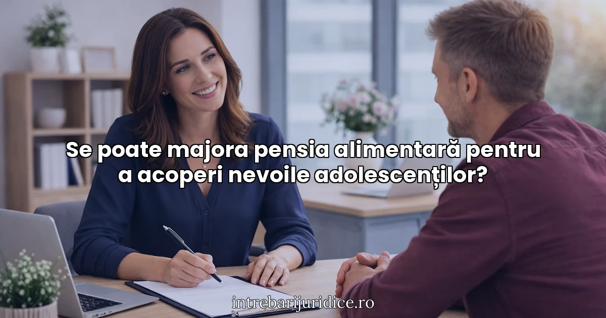 Se poate majora pensia alimentară pentru a acoperi nevoile adolescenților?