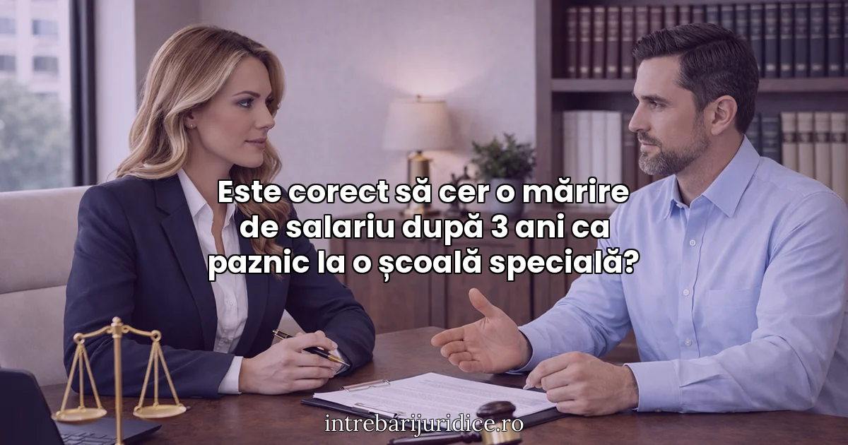 Este corect să cer o mărire de salariu după 3 ani ca paznic la o școală specială?
