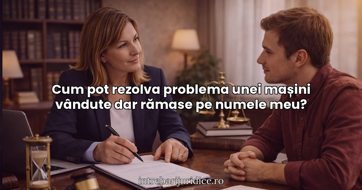 Cum pot rezolva problema unei mașini vândute dar rămase pe numele meu?