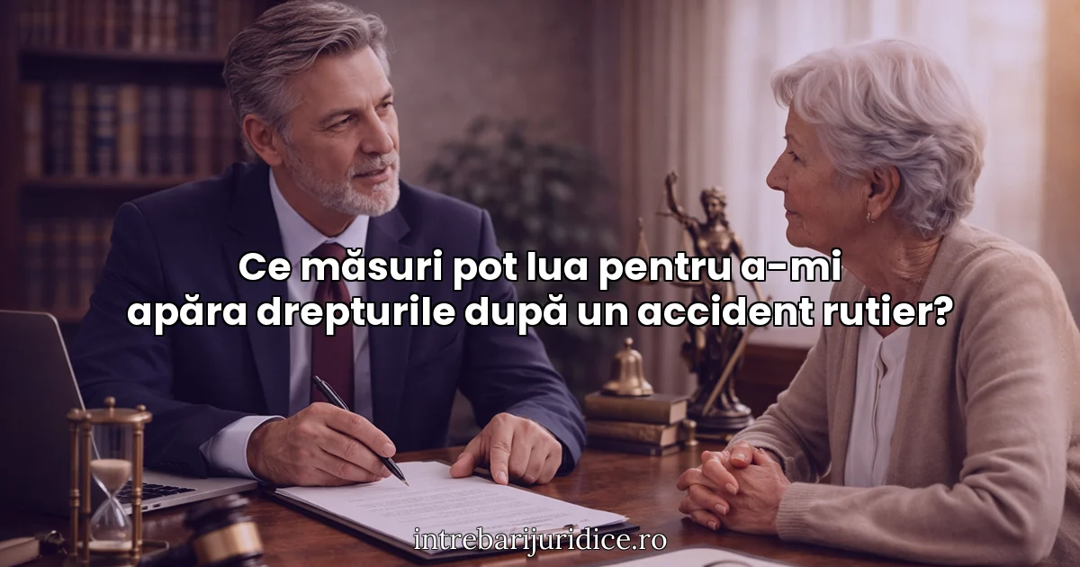 Ce măsuri pot lua pentru a-mi apăra drepturile după un accident rutier?