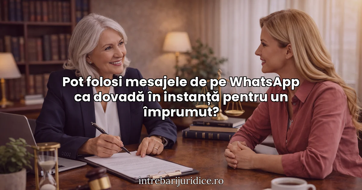 Pot folosi mesajele de pe WhatsApp ca dovadă în instanță pentru un împrumut?