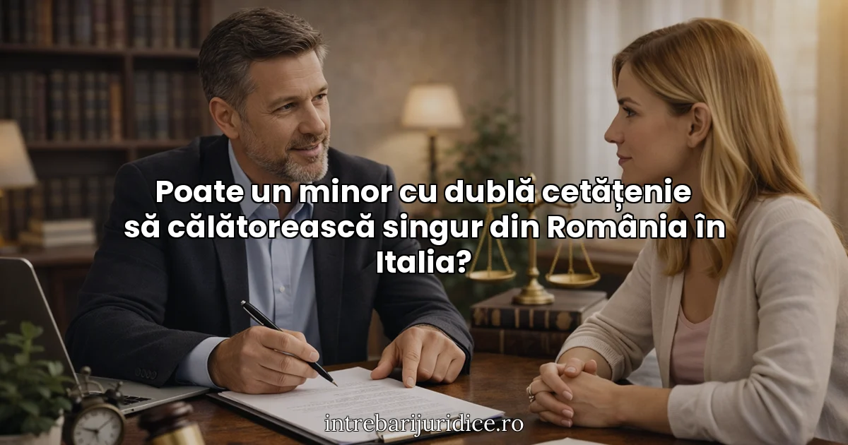 Poate un minor cu dublă cetățenie să călătorească singur din România în Italia?