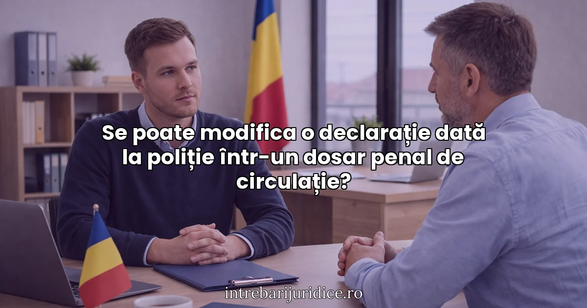 Se poate modifica o declarație dată la poliție într-un dosar penal de circulație?