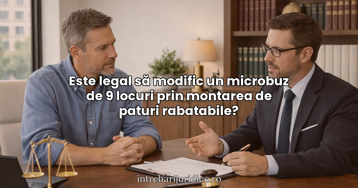 Este legal să modific un microbuz de 9 locuri prin montarea de paturi rabatabile?
