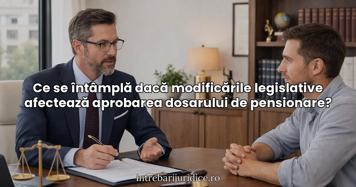 Ce se întâmplă dacă modificările legislative afectează aprobarea dosarului de pensionare?