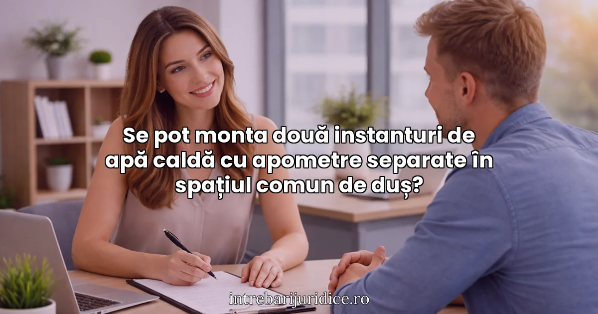 Se pot monta două instanturi de apă caldă cu apometre separate în spațiul comun de duș?