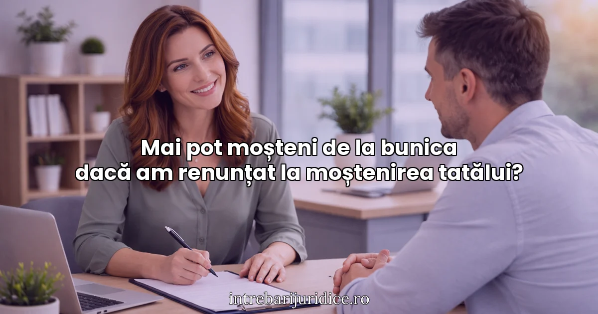Mai pot moșteni de la bunica dacă am renunțat la moștenirea tatălui?