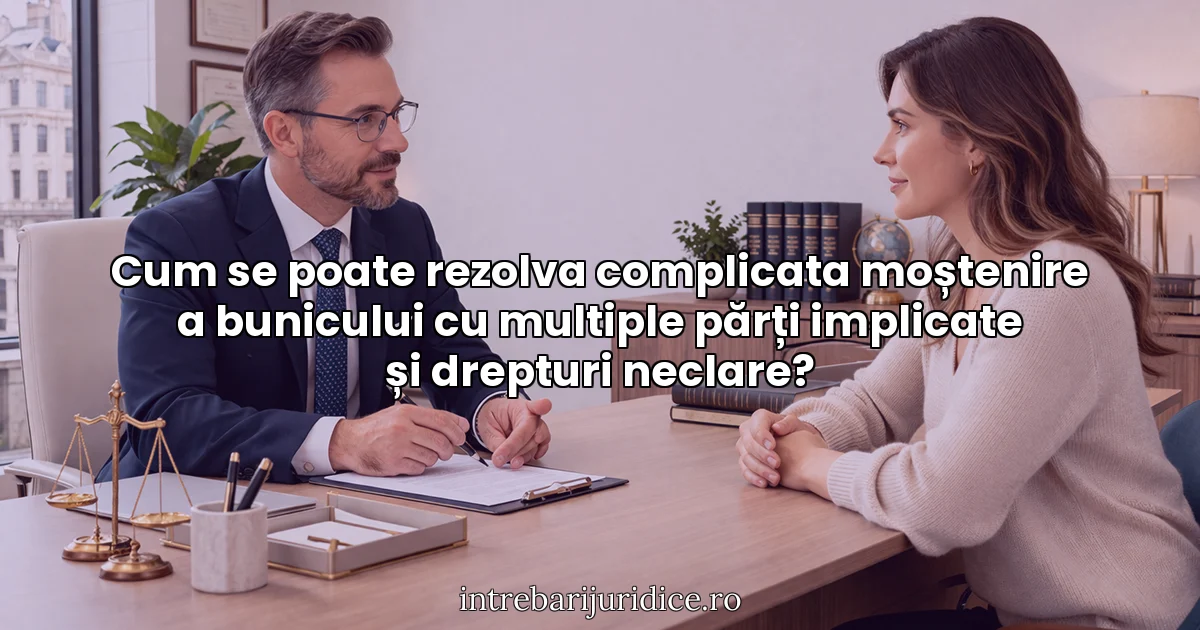 Cum se poate rezolva complicata moștenire a bunicului cu multiple părți implicate și drepturi neclare?