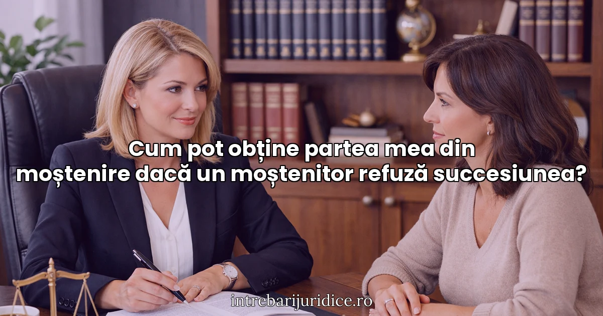 Cum pot obține partea mea din moștenire dacă un moștenitor refuză succesiunea?