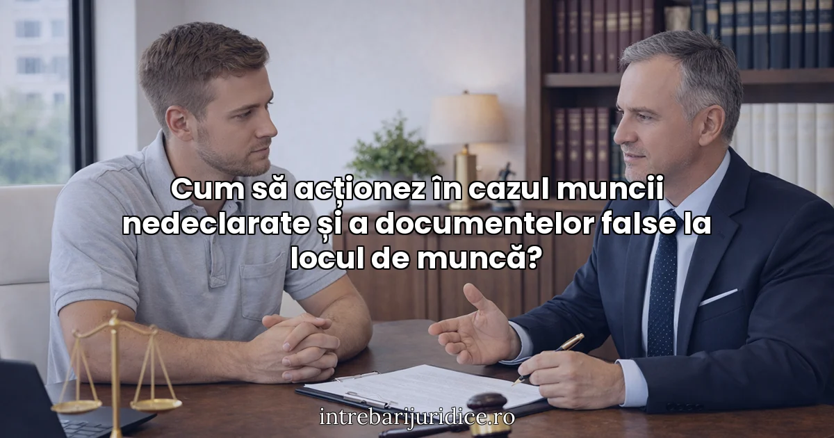 Cum să acționez în cazul muncii nedeclarate și a documentelor false la locul de muncă?
