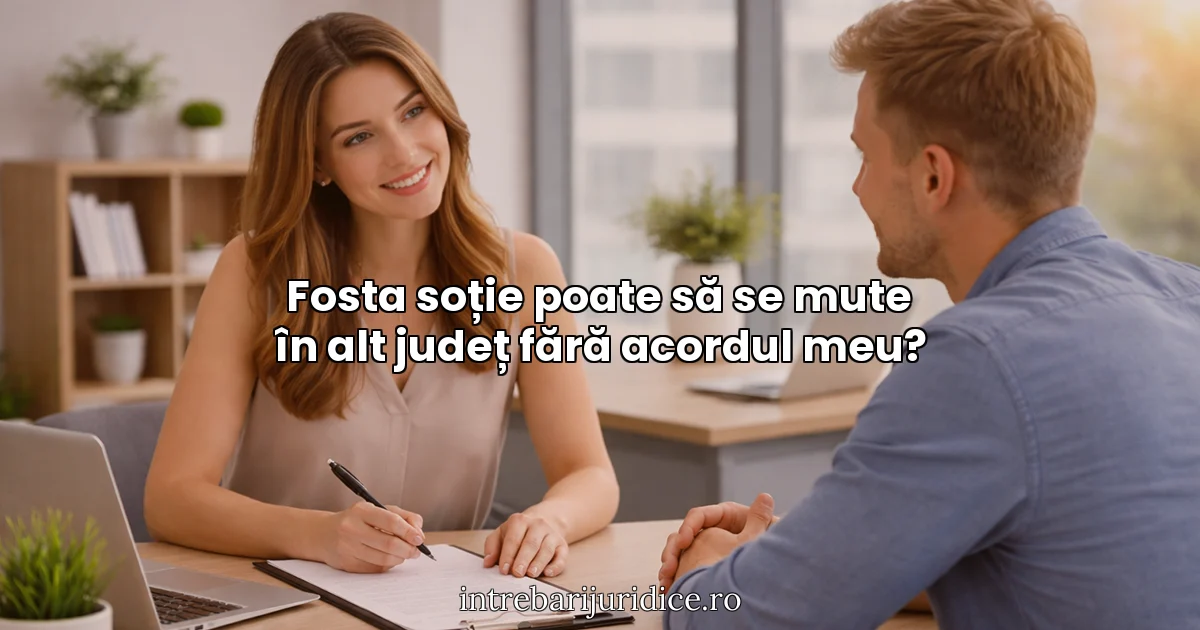 Fosta soție poate să se mute în alt județ fără acordul meu?