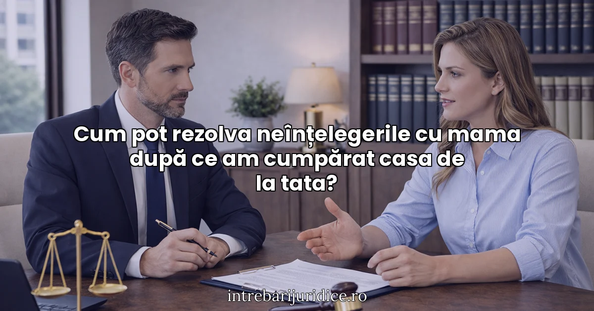 Cum pot rezolva neînțelegerile cu mama după ce am cumpărat casa de la tata?