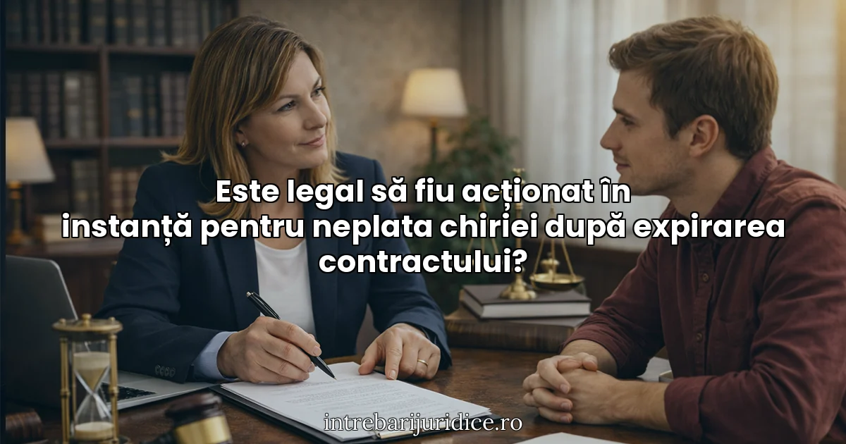Este legal să fiu acționat în instanță pentru neplata chiriei după expirarea contractului?