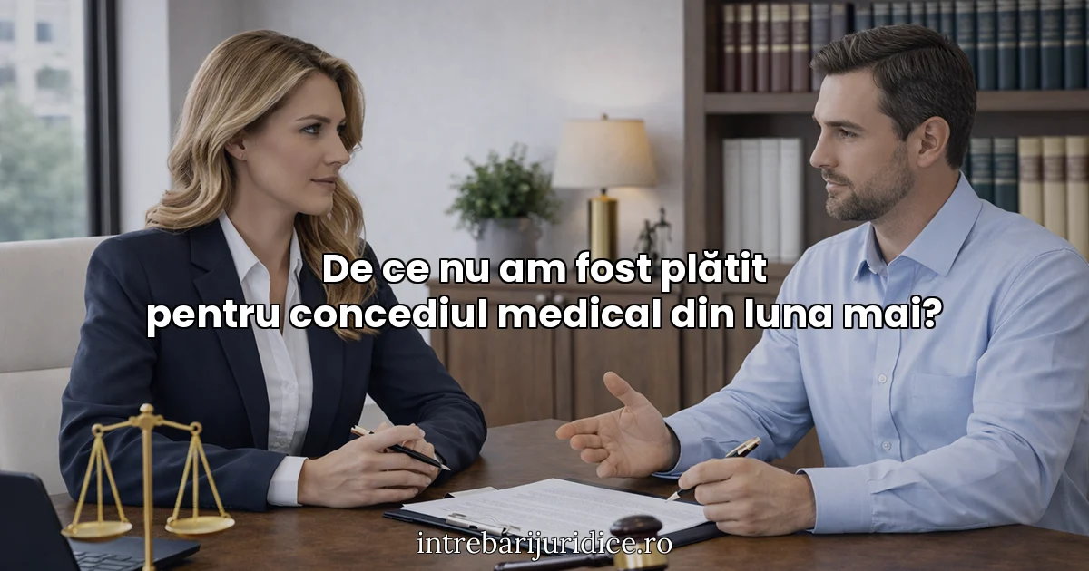 De ce nu am fost plătit pentru concediul medical din luna mai?