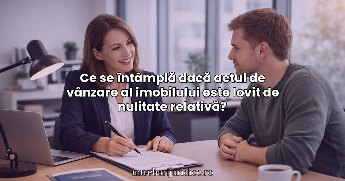Ce se întâmplă dacă actul de vânzare al imobilului este lovit de nulitate relativă?