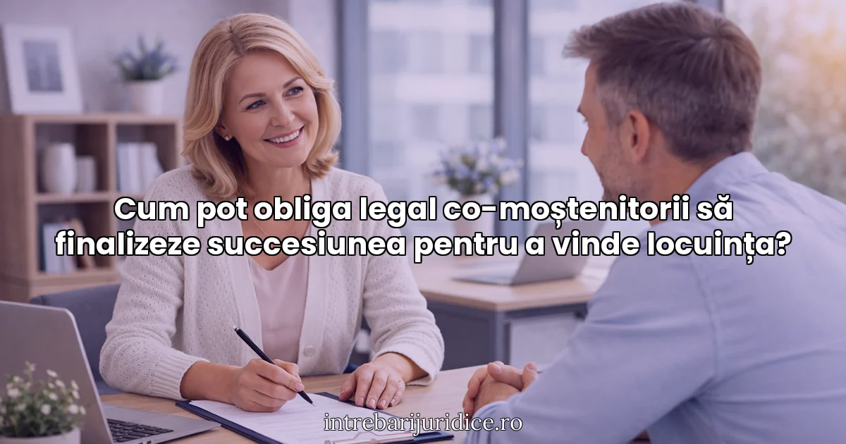 Cum pot obliga legal co-moștenitorii să finalizeze succesiunea pentru a vinde locuința?