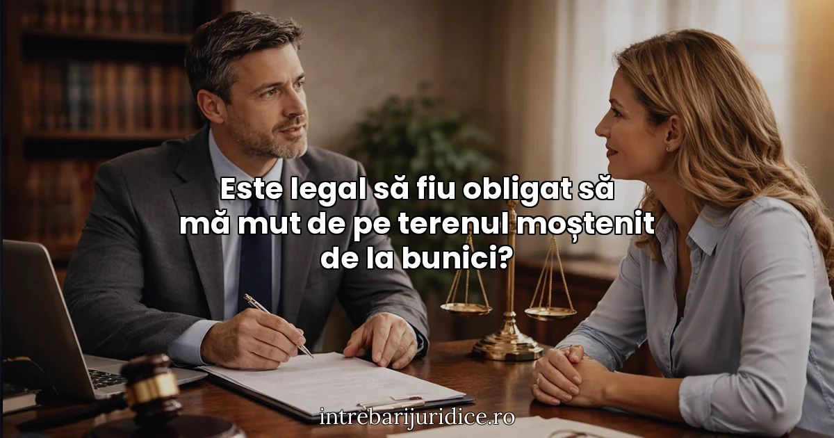 Este legal să fiu obligat să mă mut de pe terenul moștenit de la bunici?
