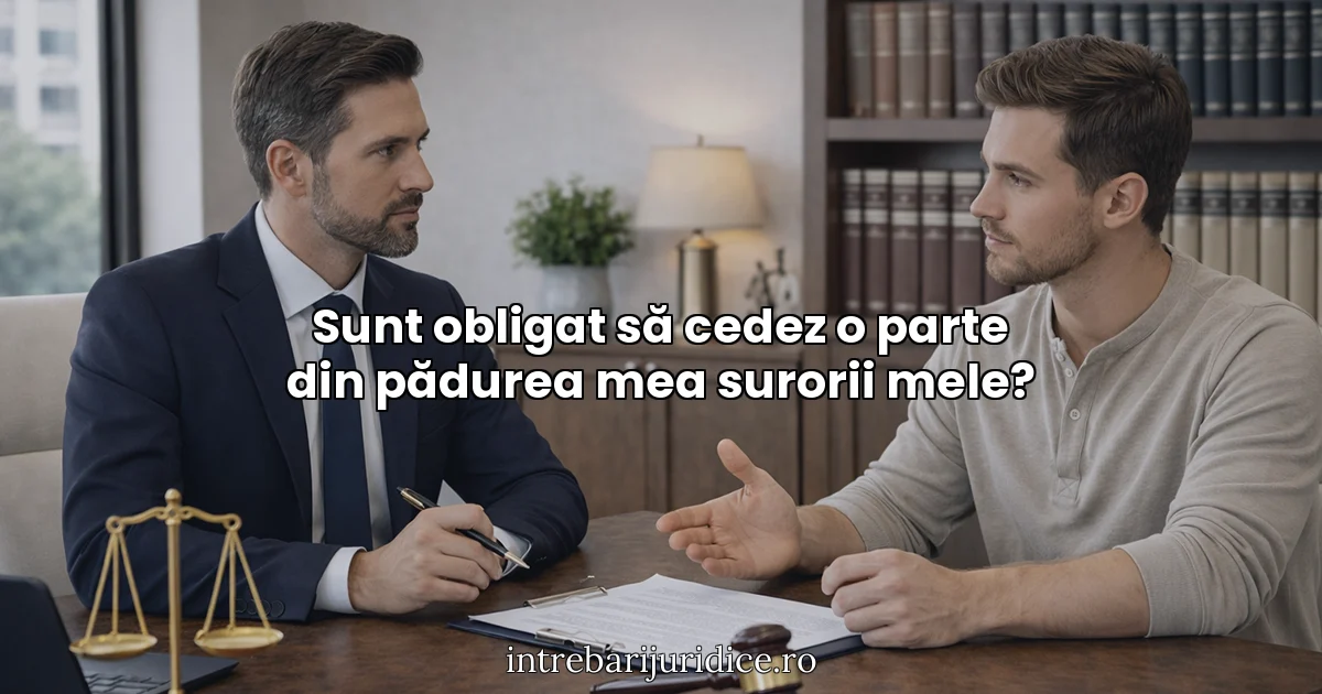 Sunt obligat să cedez o parte din pădurea mea surorii mele?