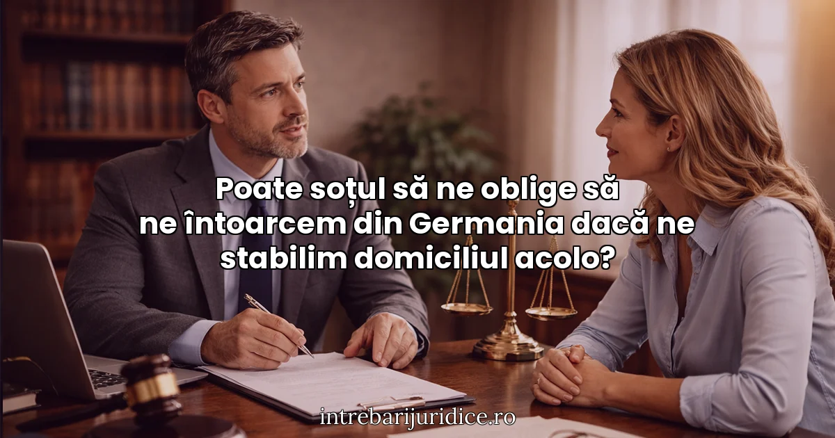 Poate soțul să ne oblige să ne întoarcem din Germania dacă ne stabilim domiciliul acolo?