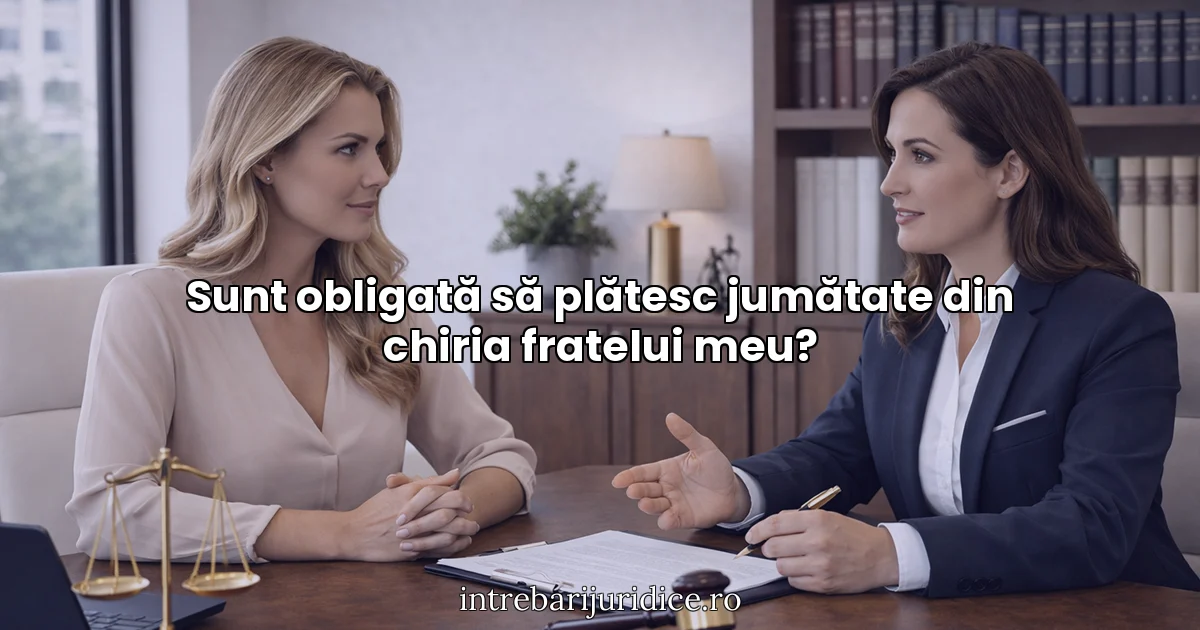 Sunt obligată să plătesc jumătate din chiria fratelui meu?