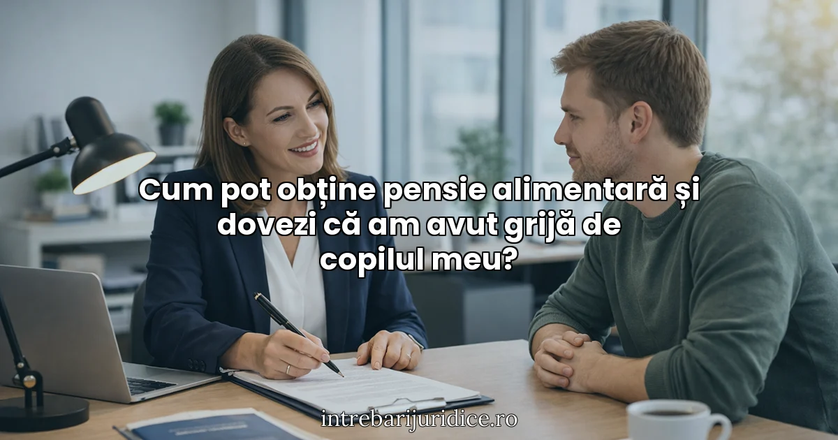 Cum pot obține pensie alimentară și dovezi că am avut grijă de copilul meu?