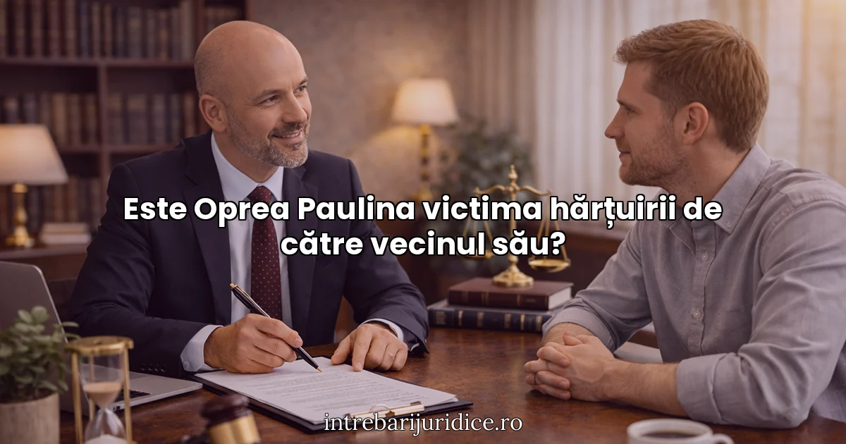 Este Oprea Paulina victima hărțuirii de către vecinul său?