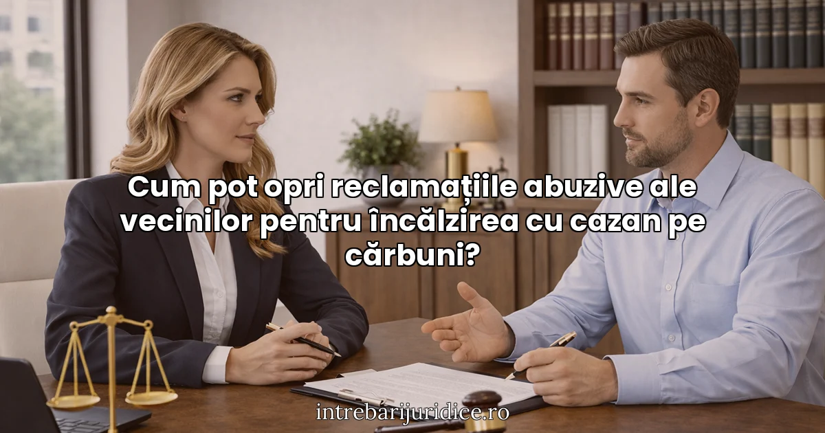 Cum pot opri reclamațiile abuzive ale vecinilor pentru încălzirea cu cazan pe cărbuni?